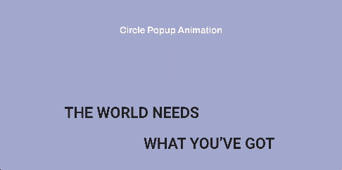 Circle Popup Animation